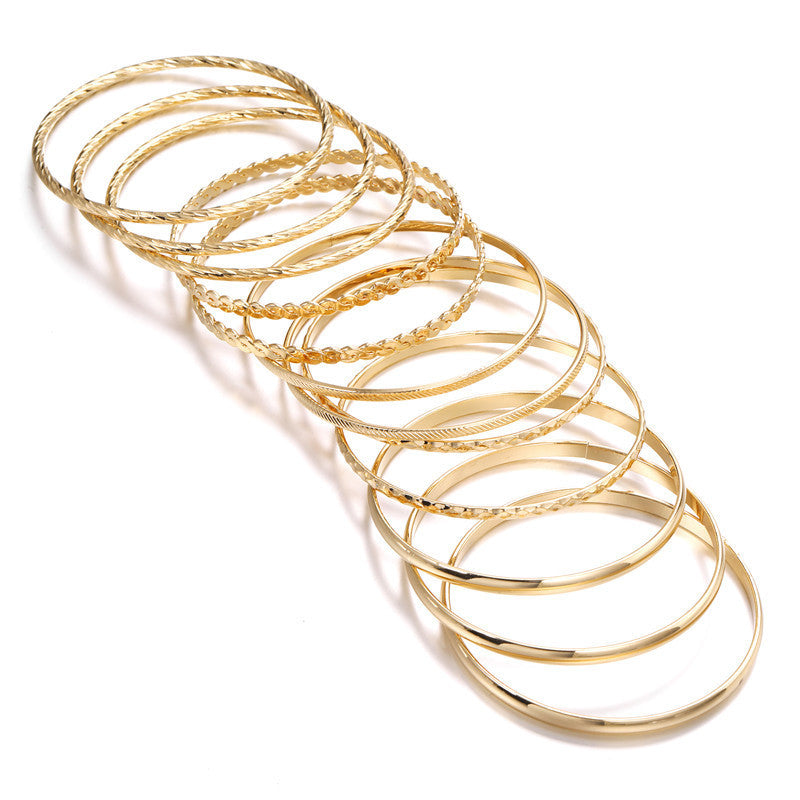 Handmade Adjustable Sterling Silver Twisted Solid Bangles Bracelet Set Of 8 Pcs