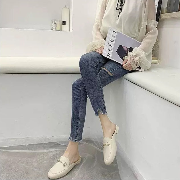 Casual Half Slippers Slip On Sandals Slippers