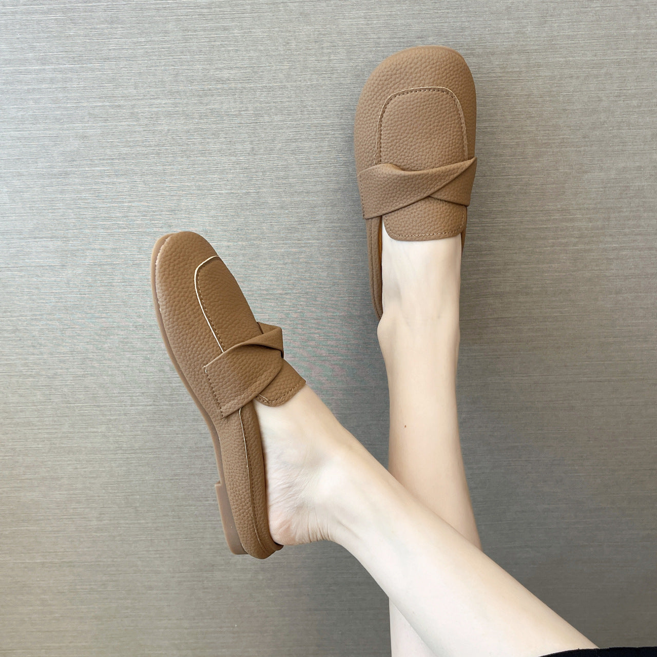 Casual Closed Toe Loafers Half Slippers Sandals