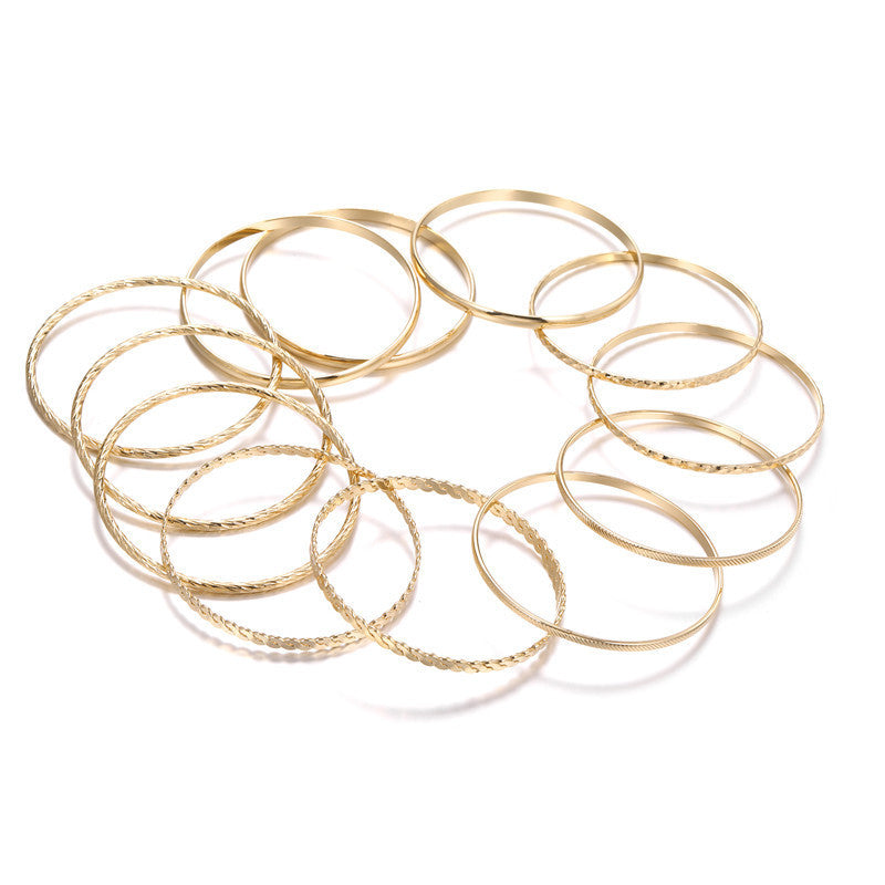 Handmade Adjustable Sterling Silver Twisted Solid Bangles Bracelet Set Of 8 Pcs