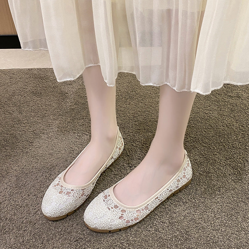Korean Style Casual Breathable Mesh Round Head Sandals