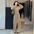 Korean Style Women's Hoodie Sweatshirt Sportswear Loose Slimming Casual Two-Piece Set