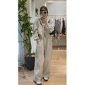 Casual Sportswear Set Women's Versatile Slimming Hoodie Wide Leg Pants Two Piece Set