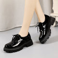 British DM Style Platform Loafers Chunky Retro Goth Oxford Flat Round Head Shoes