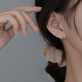 Elegant Retro Premium 925 Sterling Quadrilateral Rotating Stud Earrings