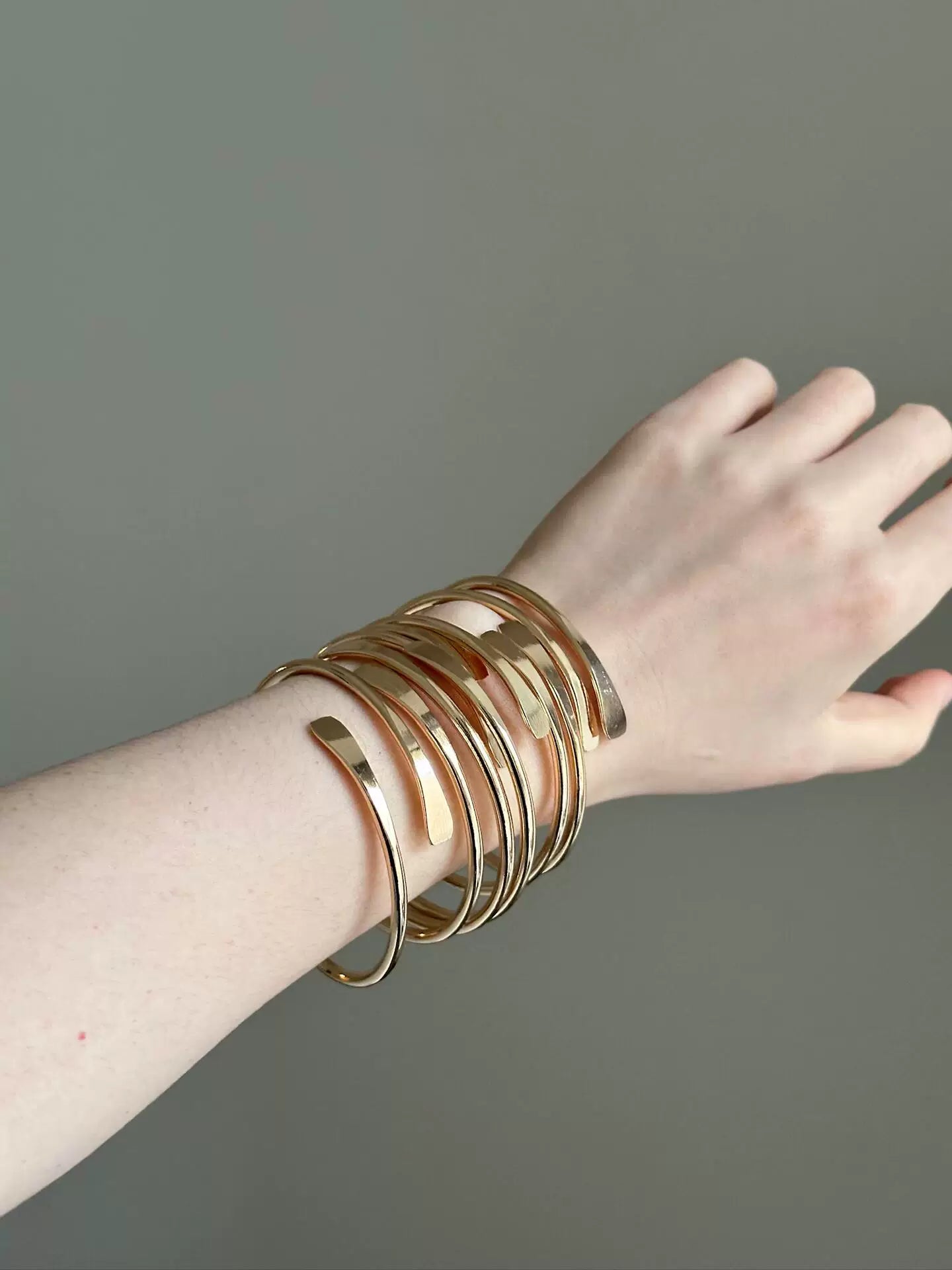 Handmade Adjustable Sterling Silver Twisted Solid Bangles Bracelet Set Of 8 Pcs