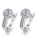 Exquisite Luxury Elegant Stud Gold Plating Sterling 925 Charm Hoop Fairy Earrings Pair