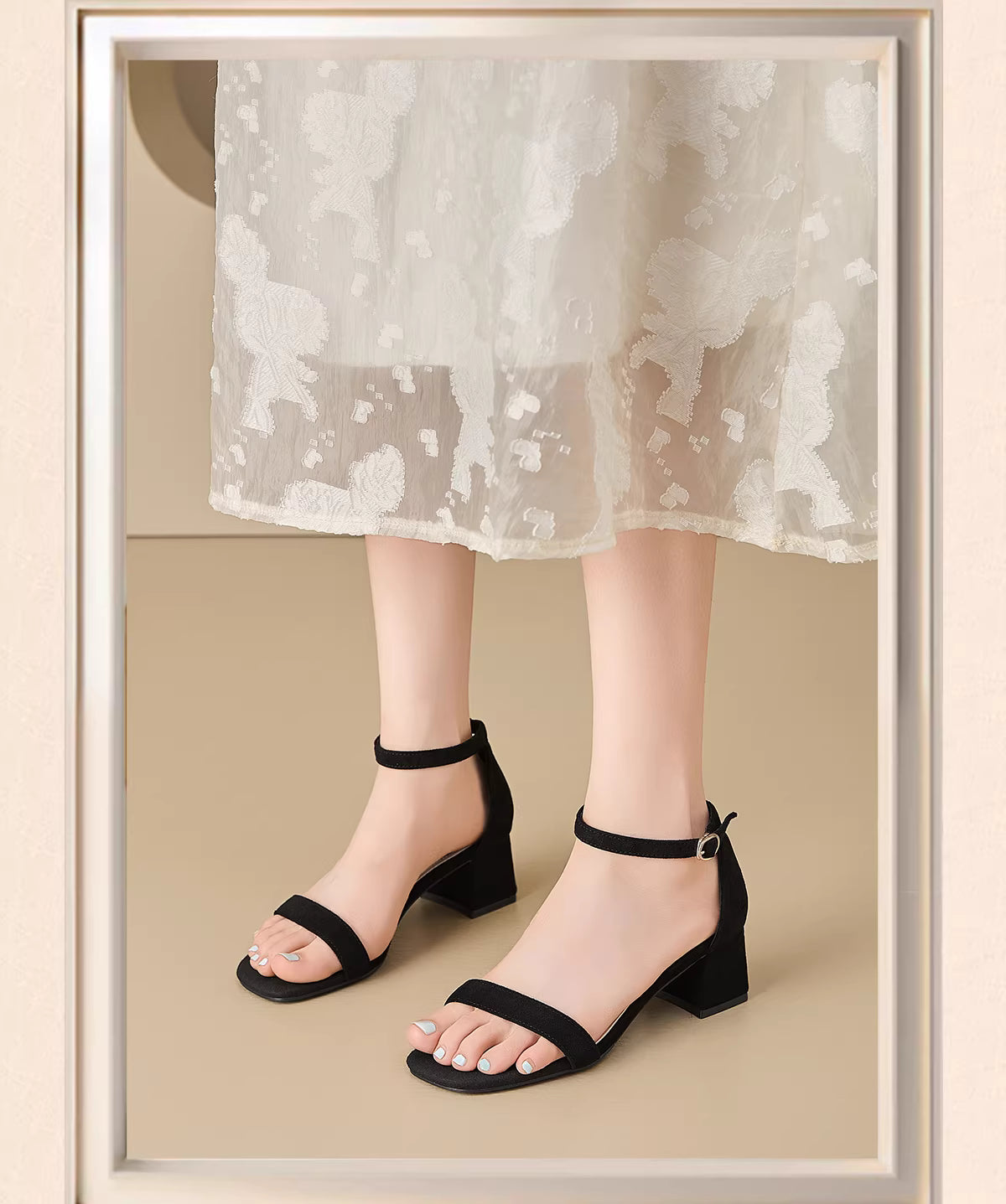 Korean Style High Heel Hollowed Out Sandals Shoes