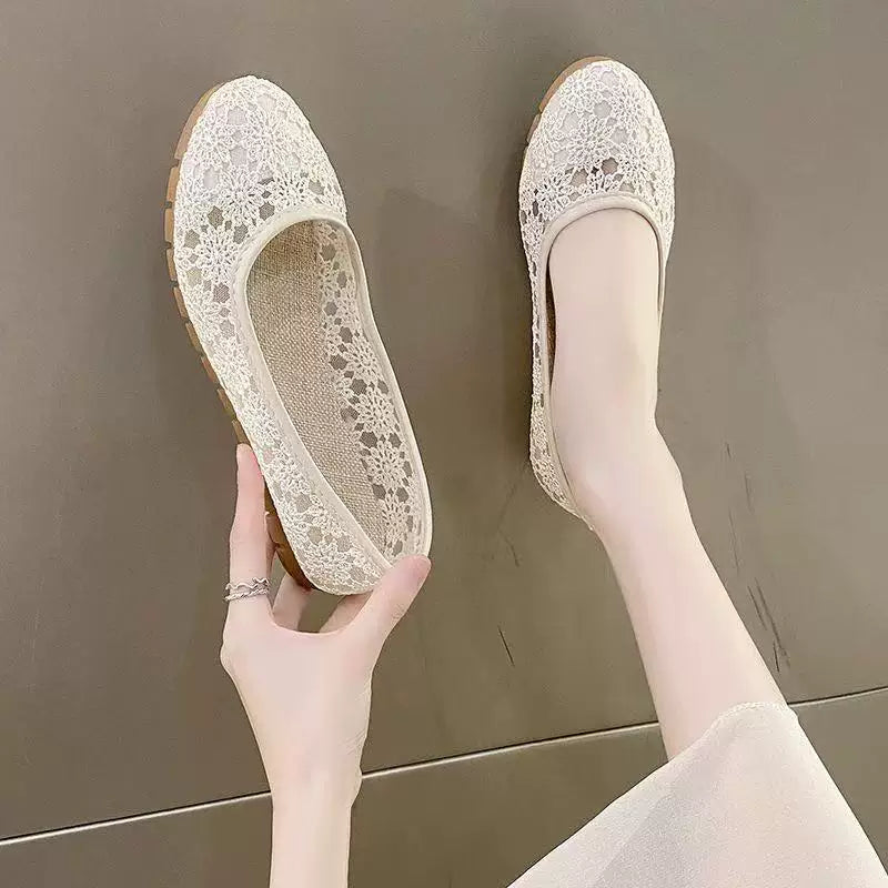 Korean Style Casual Breathable Mesh Round Head Sandals