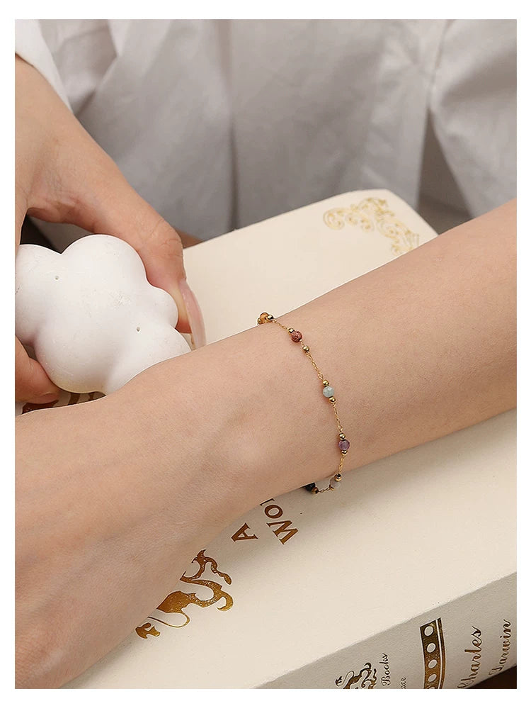 Natural Stone Handmade Collarbone Necklace Set