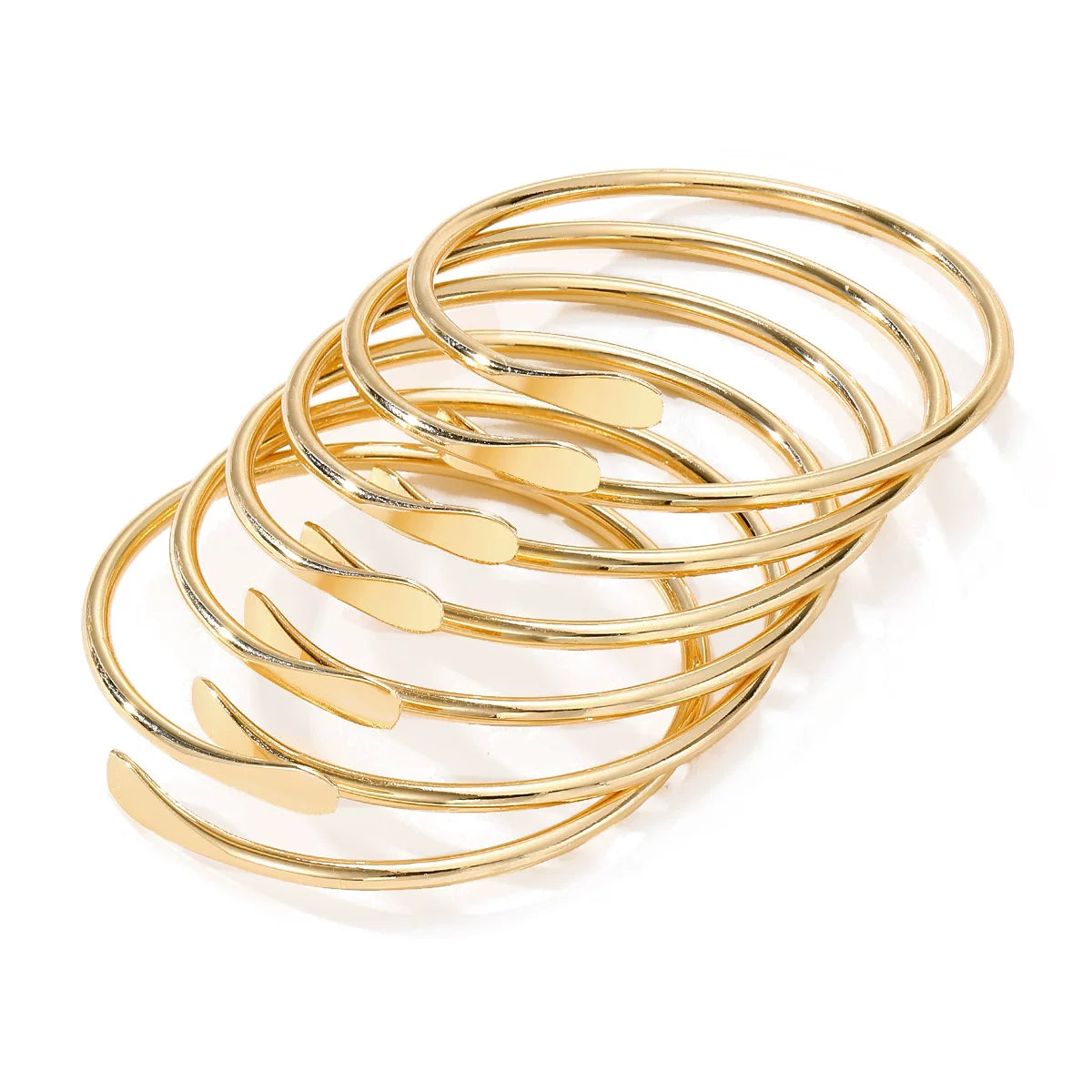 Handmade Adjustable Sterling Silver Twisted Solid Bangles Bracelet Set Of 8 Pcs
