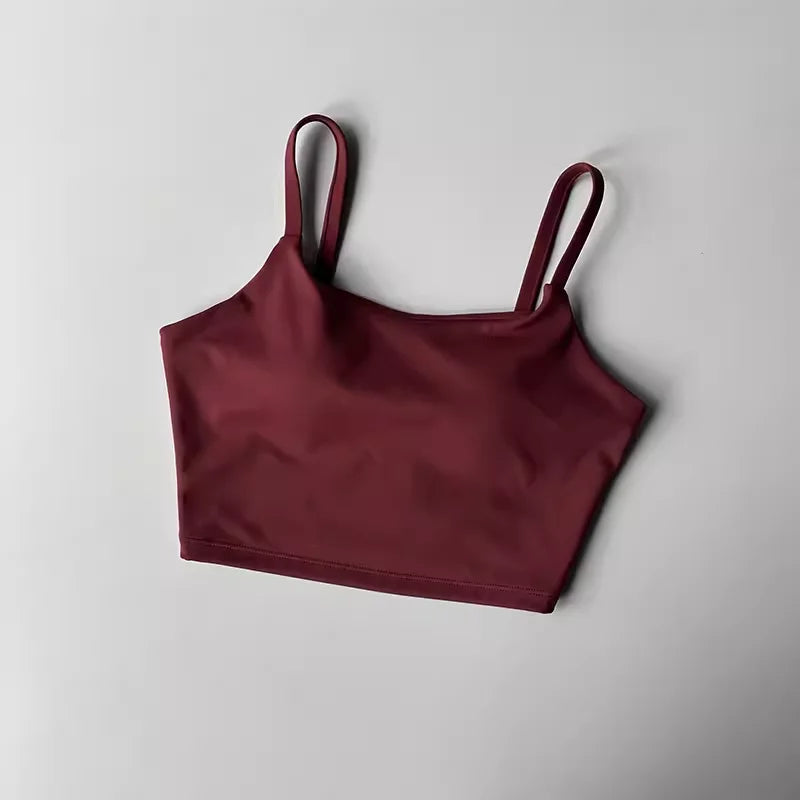 Fitness Push Up Fixed Padded Sports Breathable Bra Top