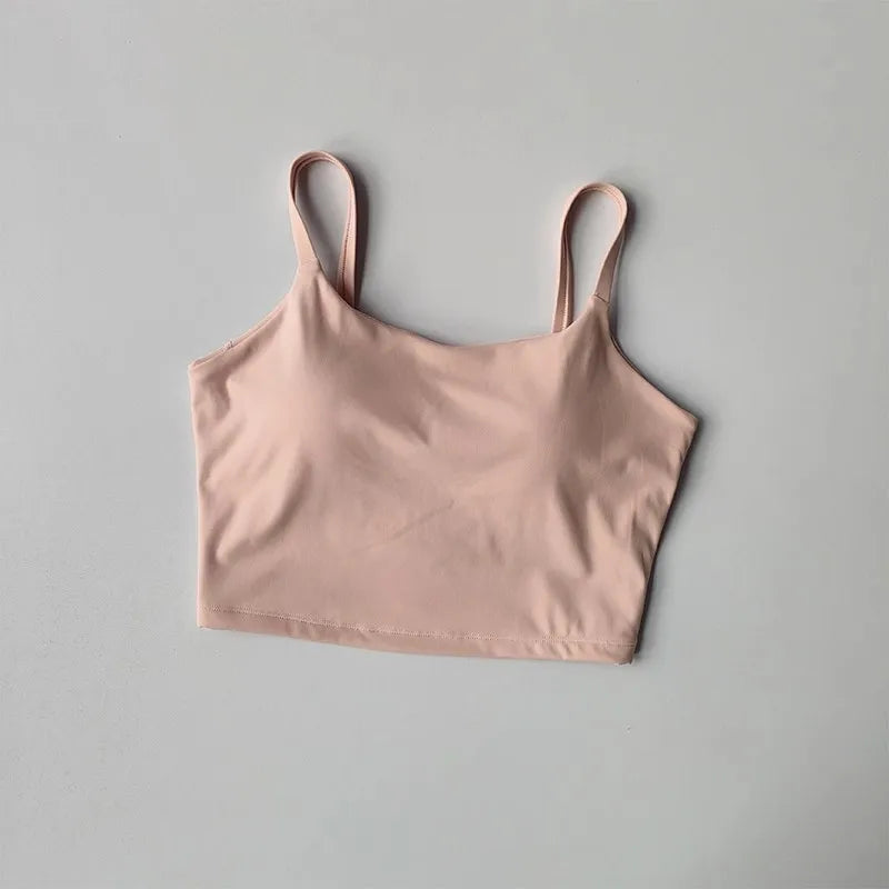 Fitness Push Up Fixed Padded Sports Breathable Bra Top
