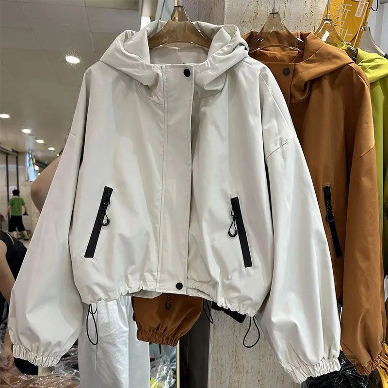 Hooded  Loose Casual Short Top Jacket