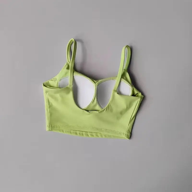 Fitness Push Up Fixed Padded Sports Breathable Bra Top