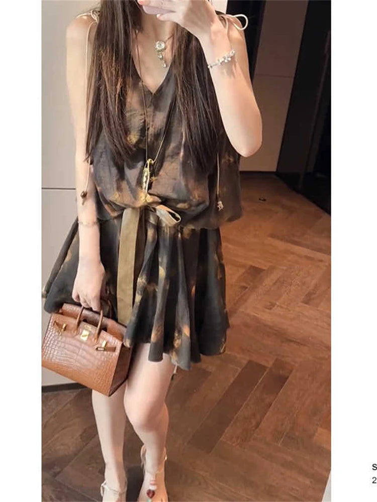 Elegant French Style High Waist A-Line Skirt