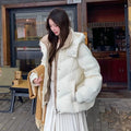 Korean Style Hooded Down Cotton Thick Winter Jacket