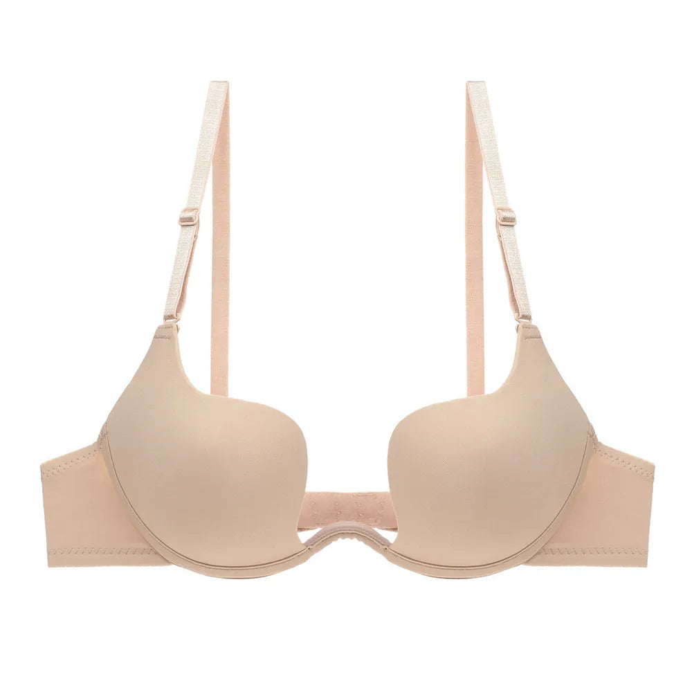 Sexy Invisible Seamless Push-Up Adhesive Silicone Cover U-Back Bra
