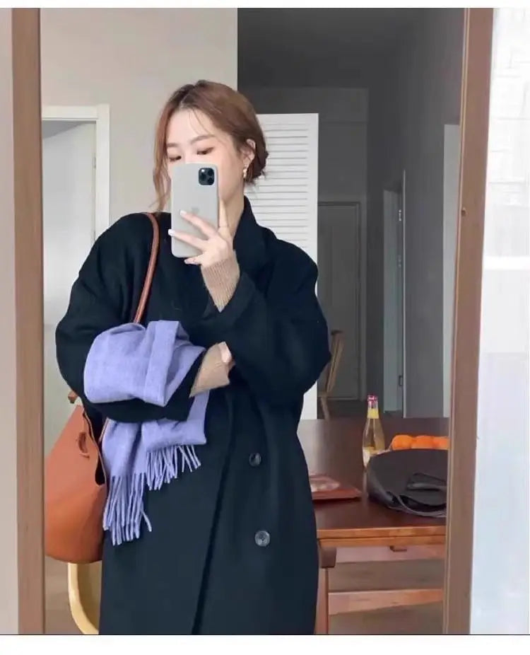 Medium Length Oversize Woolen Coat