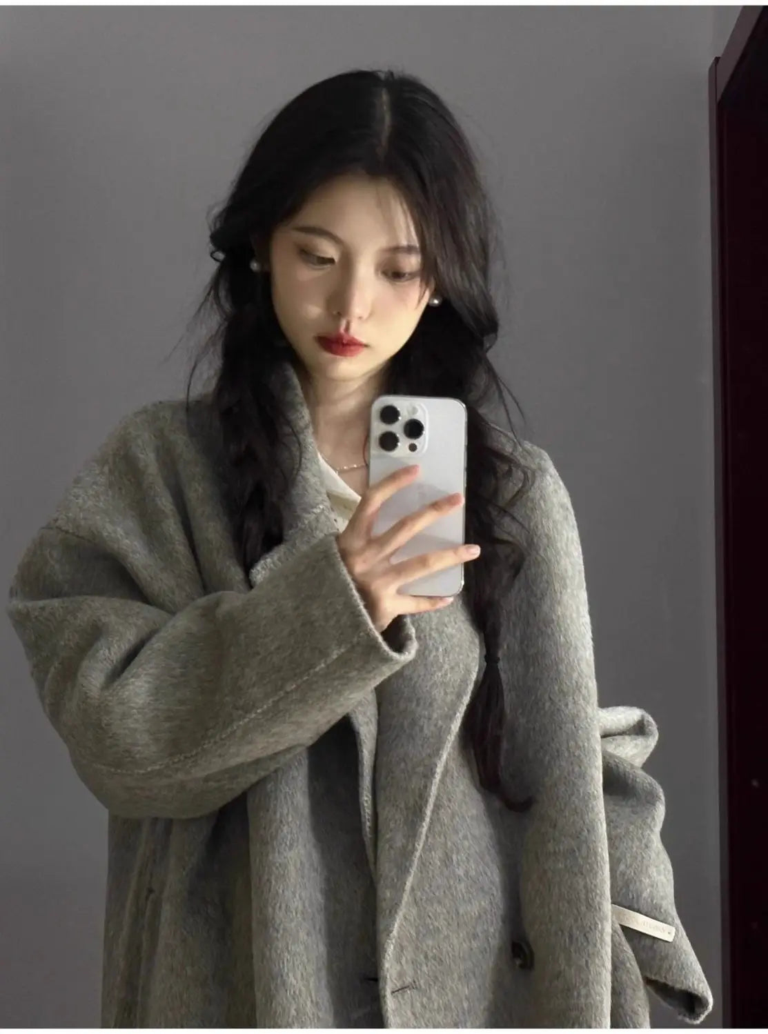 Medium Length Oversize Woolen Coat