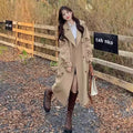 Elegant Lady Lengthened Trench Coat