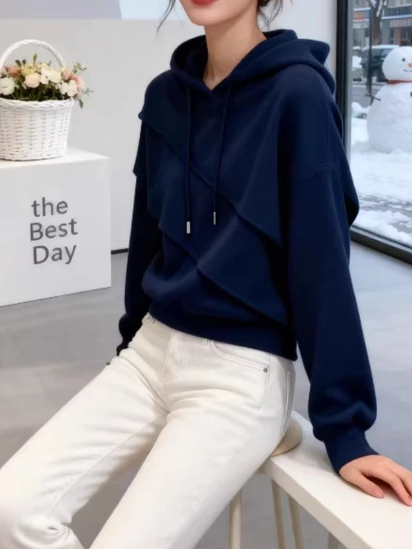 Korean Style Oversized Hoodie Slimming Loose Top