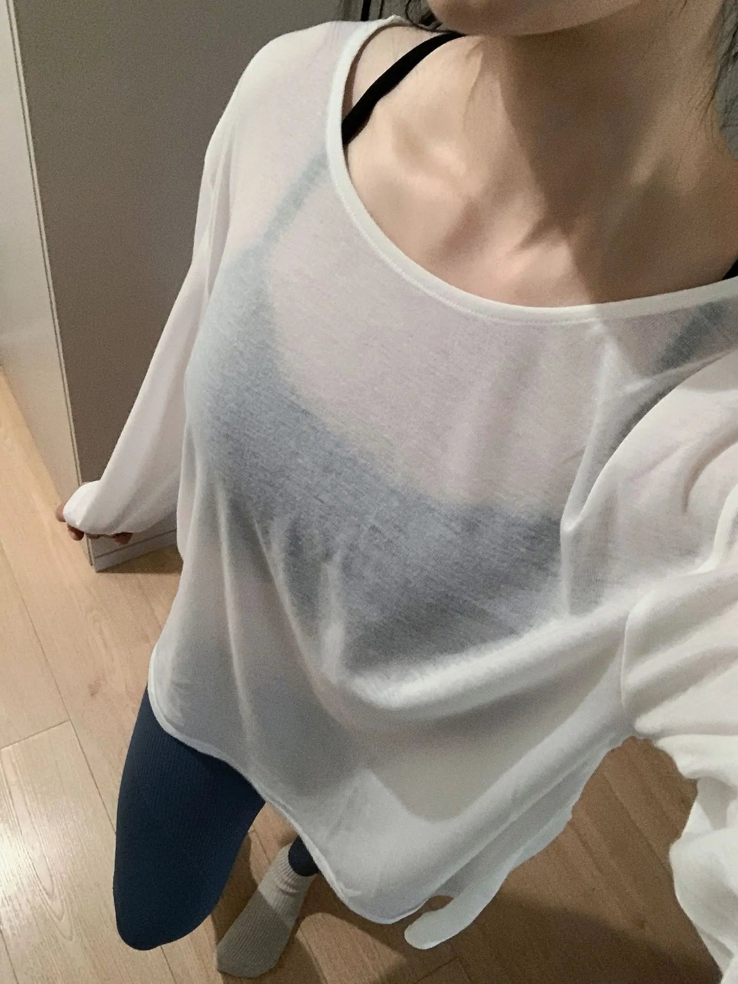 Yoga Long Sleeve Blouse Cover Up Loose Backless Top Quick Dry Breathable Lightweight Fitness Shirt
