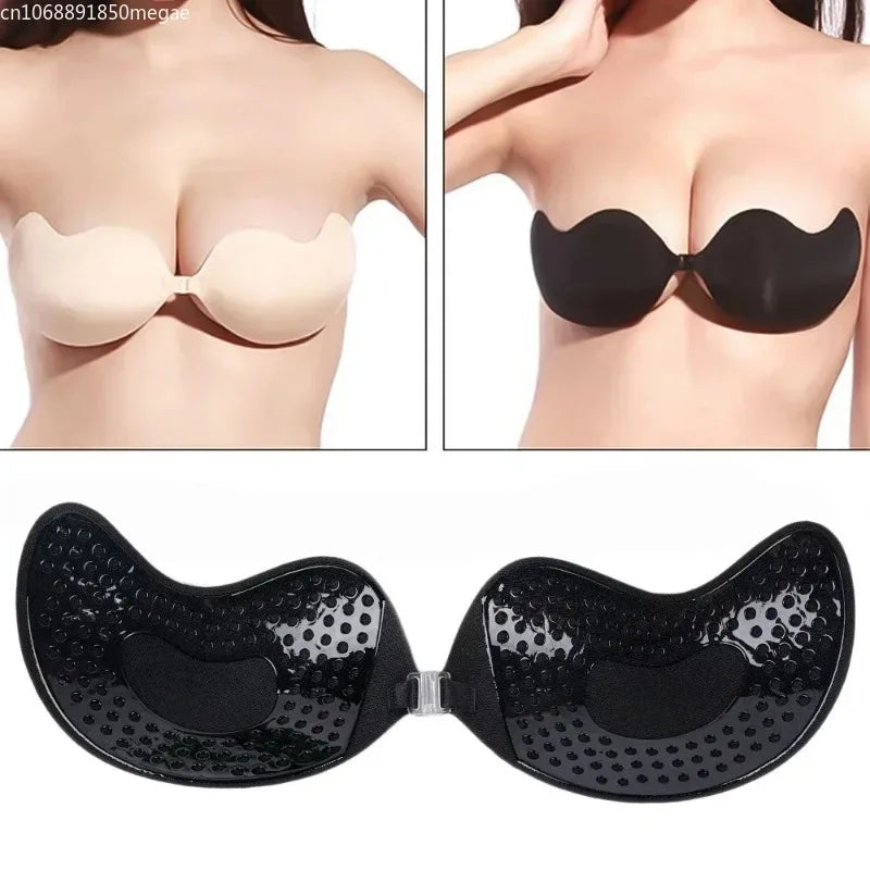 Silicone Chest Stickers Lift Up Self Pushup Adhesive Invisible Strapless Nude Bra