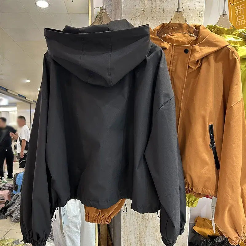 Hooded  Loose Casual Short Top Jacket