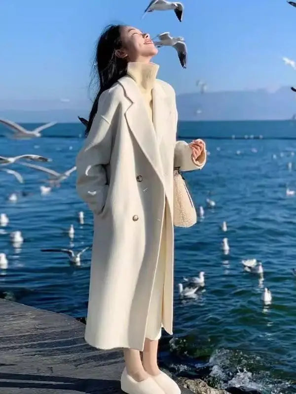 Medium Length Oversize Woolen Coat