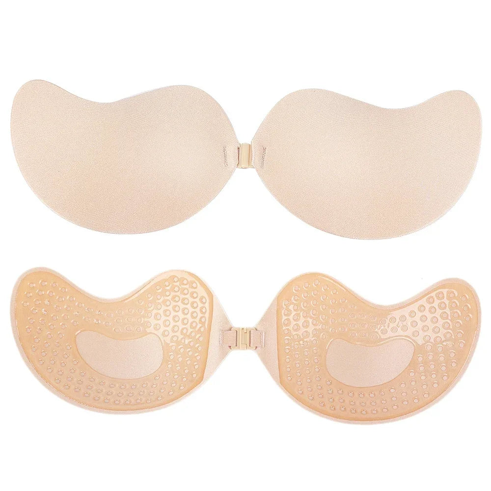 Silicone Chest Stickers Lift Up Self Pushup Adhesive Invisible Strapless Nude Bra
