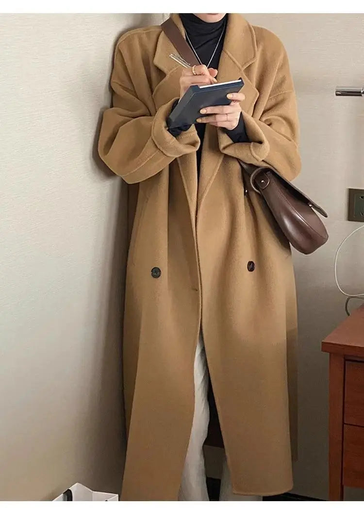 Medium Length Oversize Woolen Coat