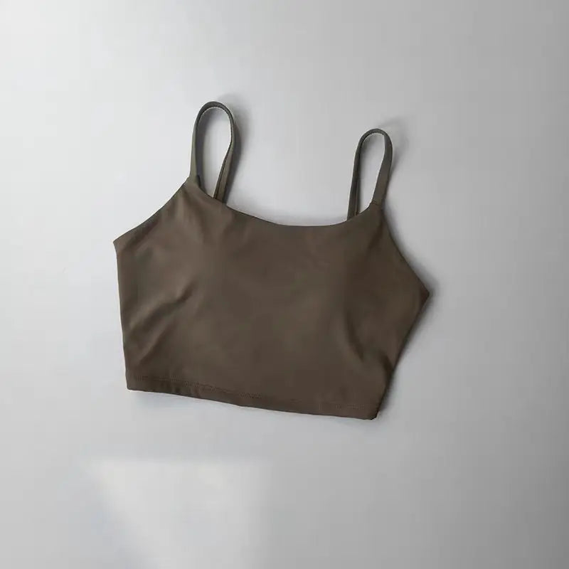 Fitness Push Up Fixed Padded Sports Breathable Bra Top
