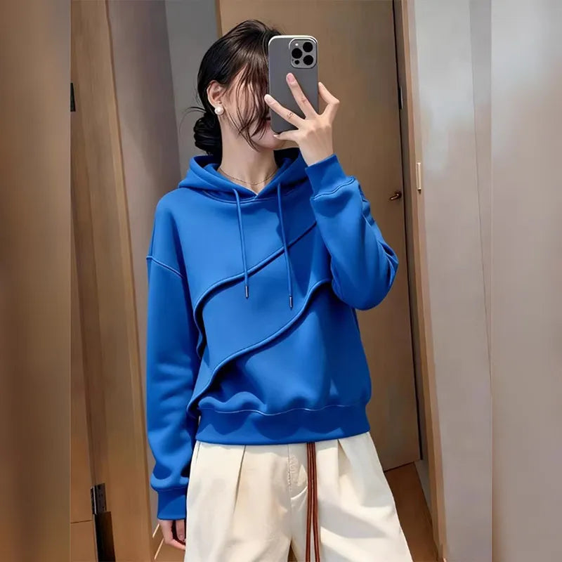 Korean Style Oversized Hoodie Slimming Loose Top