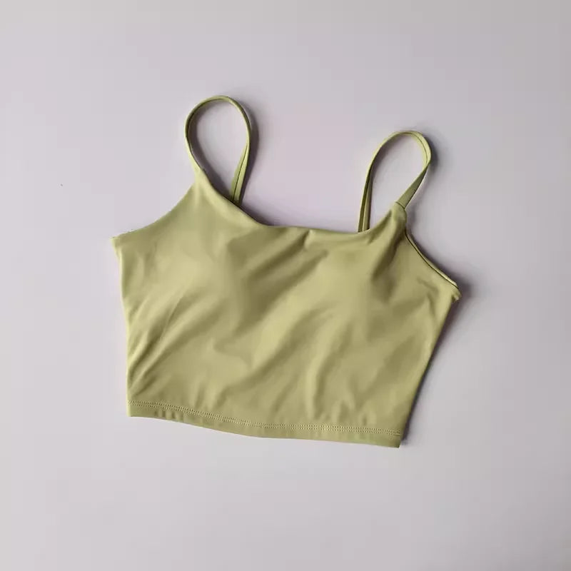 Fitness Push Up Fixed Padded Sports Breathable Bra Top