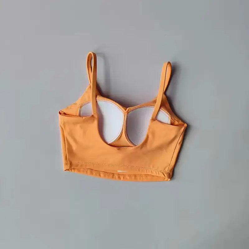 Fitness Push Up Fixed Padded Sports Breathable Bra Top