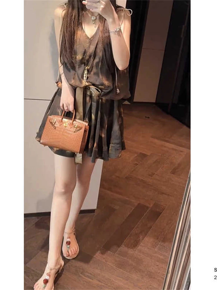 Elegant French Style High Waist A-Line Skirt
