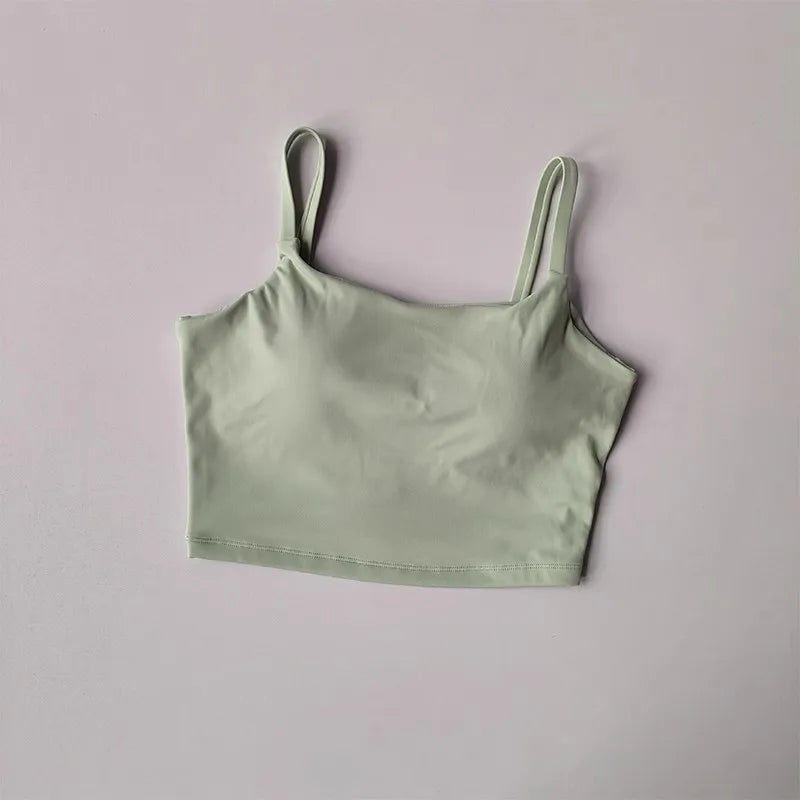 Fitness Push Up Fixed Padded Sports Breathable Bra Top