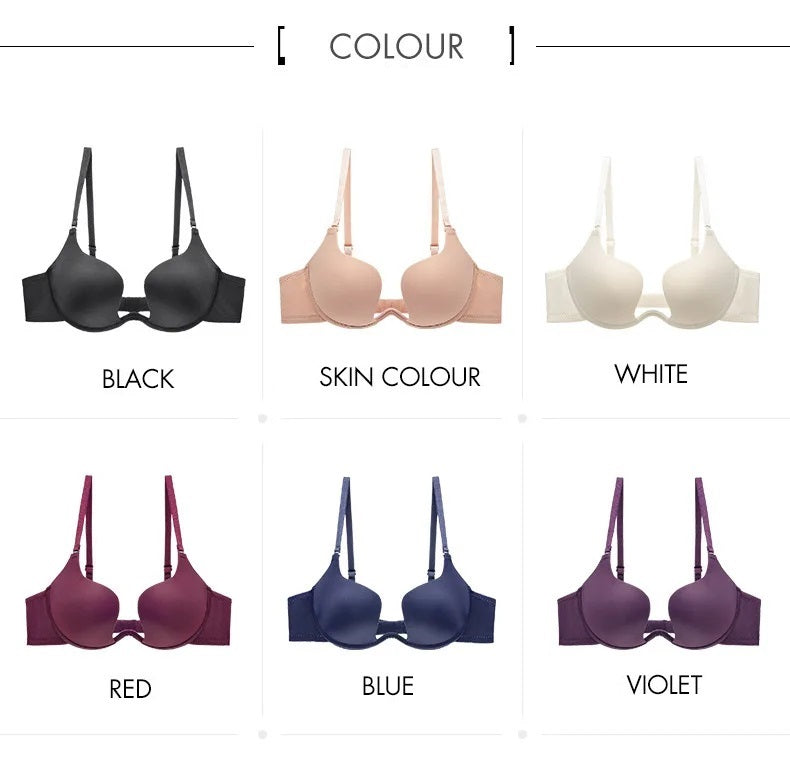 Sexy Invisible Seamless Push-Up Adhesive Silicone Cover U-Back Bra