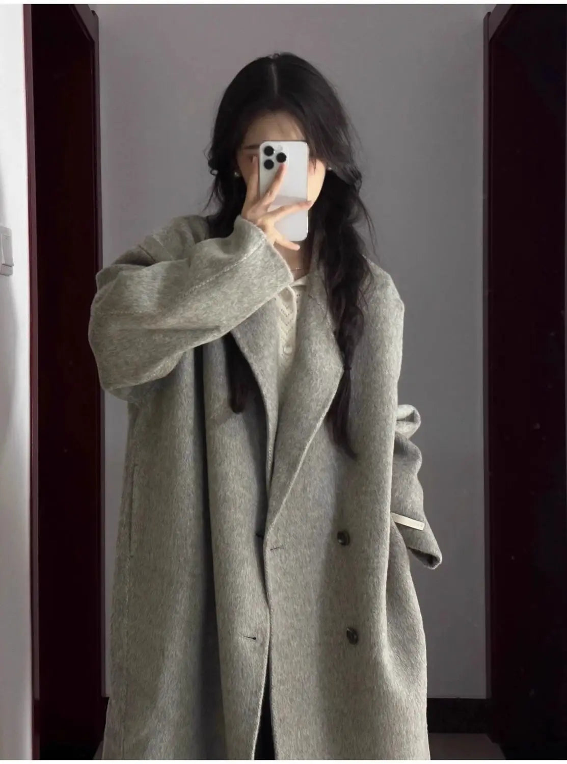 Medium Length Oversize Woolen Coat