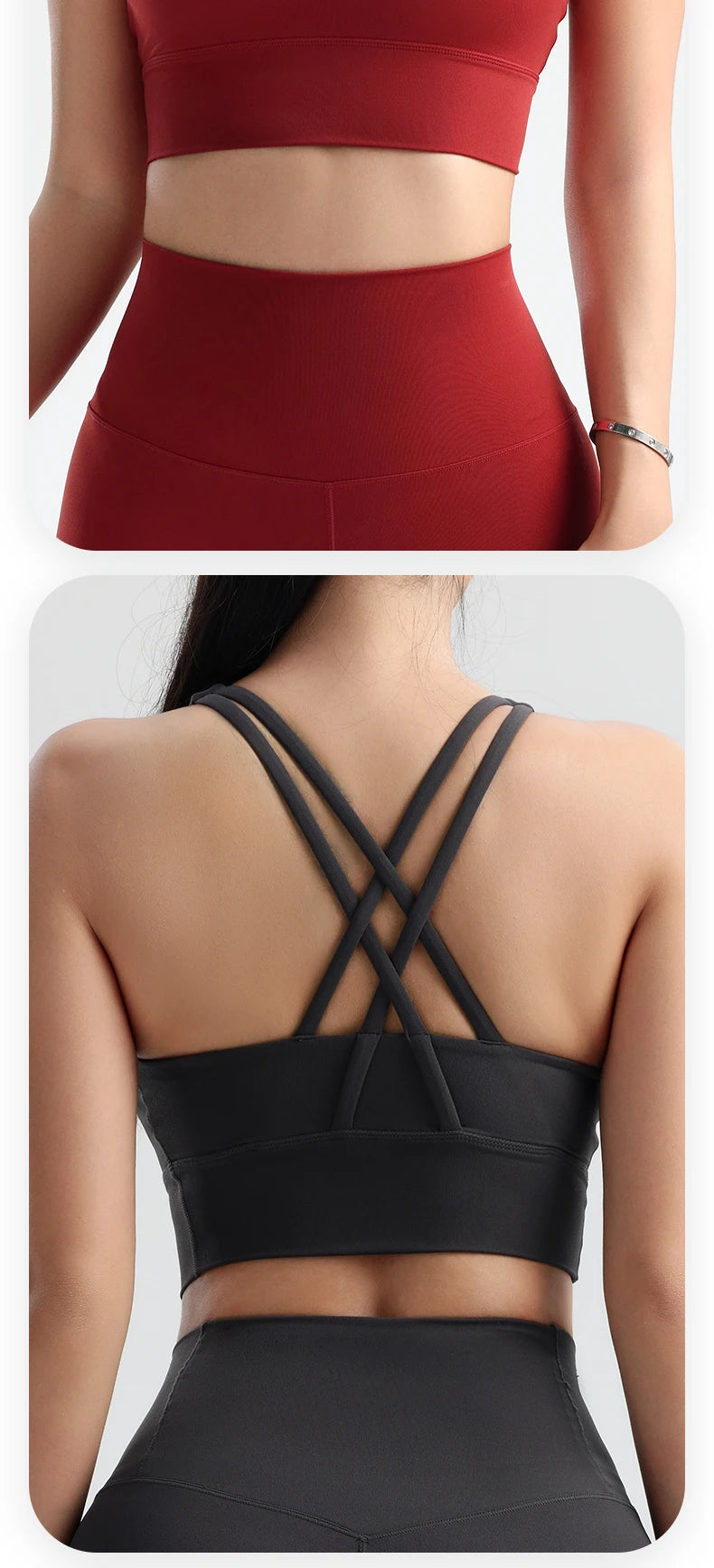 Sports Outdoor Fitness Yoga Bra Running Underwear Quick drying Shockproof Tank Top Women's Top Integrated Coaster
