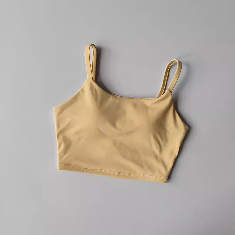Fitness Push Up Fixed Padded Sports Breathable Bra Top