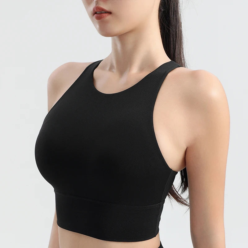 Sports Outdoor Fitness Yoga Bra Running Underwear Quick drying Shockproof Tank Top Women's Top Integrated Coaster