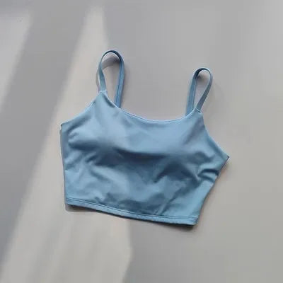 Fitness Push Up Fixed Padded Sports Breathable Bra Top