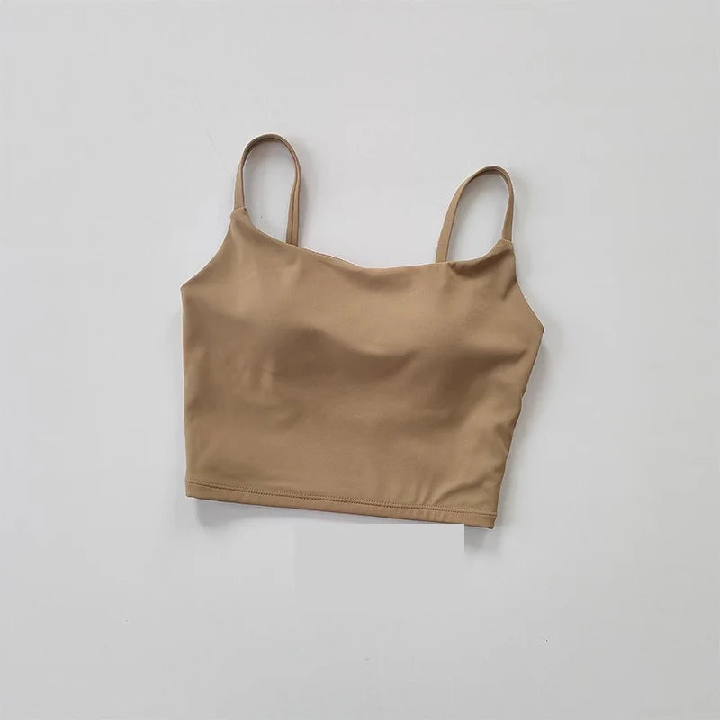 Fitness Push Up Fixed Padded Sports Breathable Bra Top