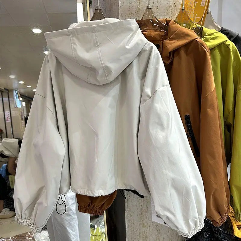 Hooded  Loose Casual Short Top Jacket