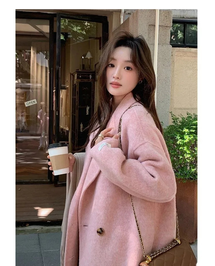 Medium Length Oversize Woolen Coat