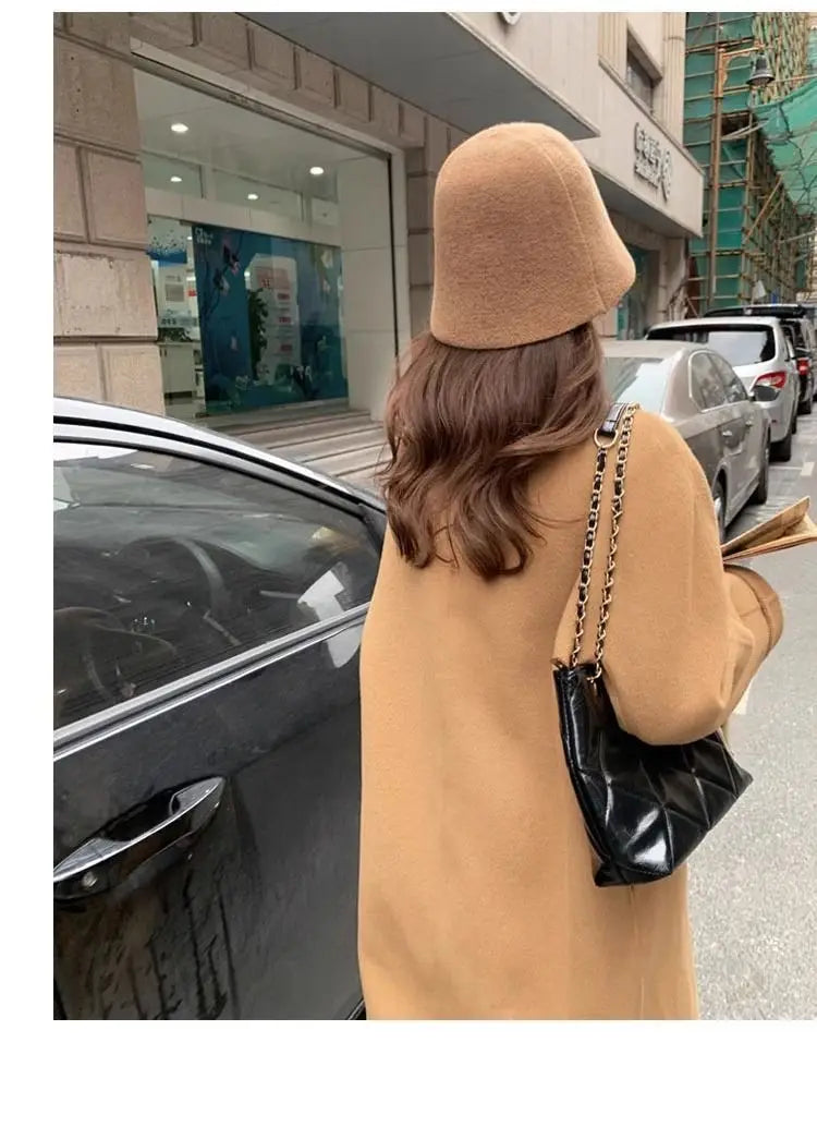 Medium Length Oversize Woolen Coat