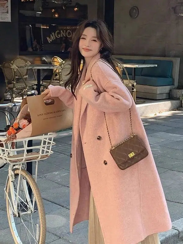 Medium Length Oversize Woolen Coat
