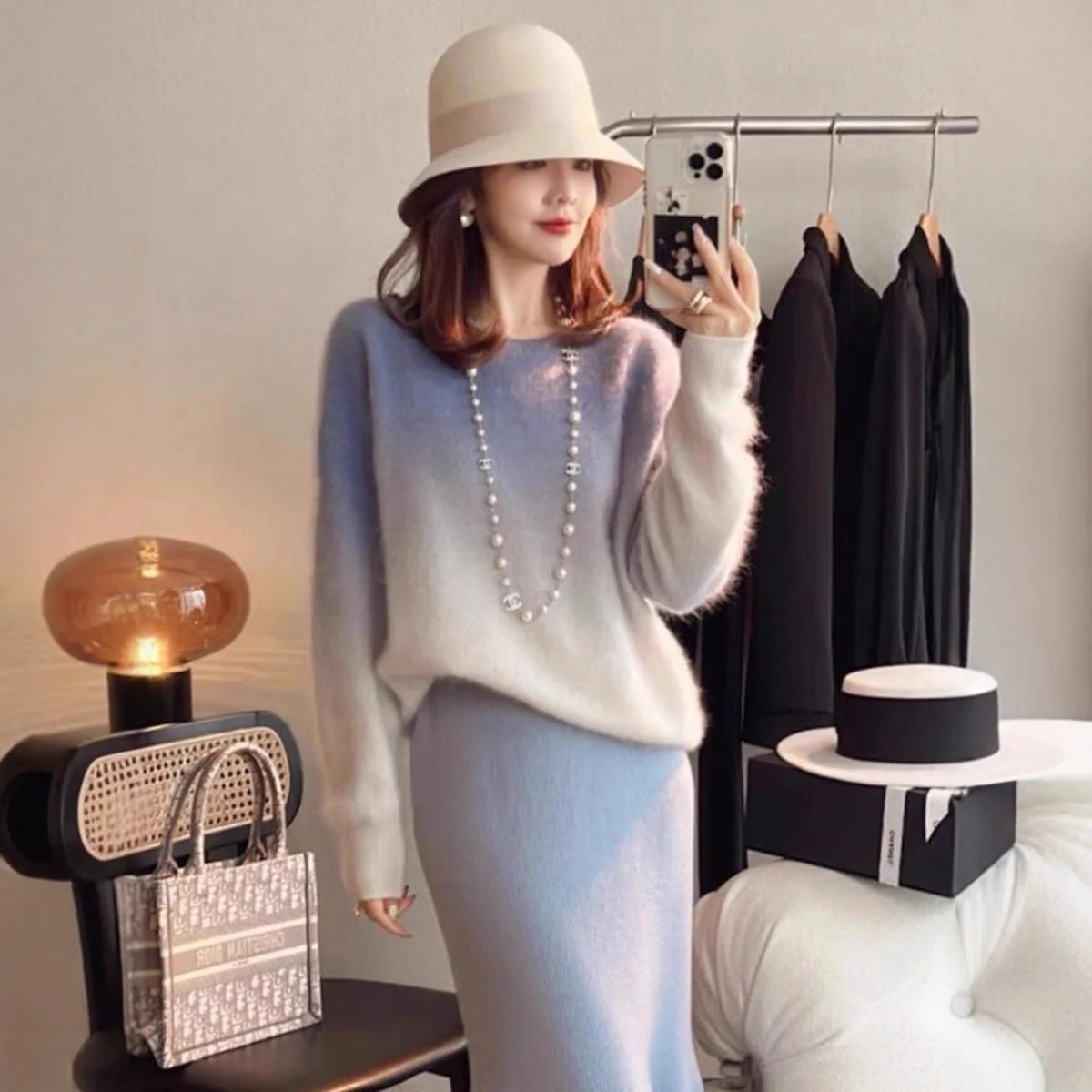 Lazy Pullover Style Super Sweater Knitted Tops